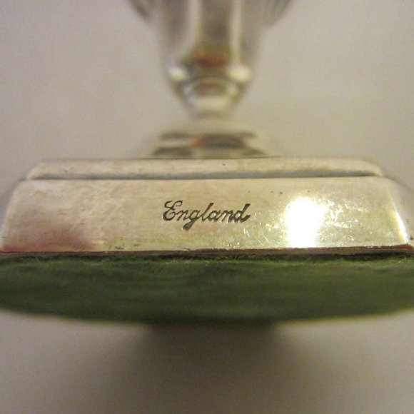 Ellis Barker England Silver Candle Holders Pair Marked Symbolized - Picture 6 of 12